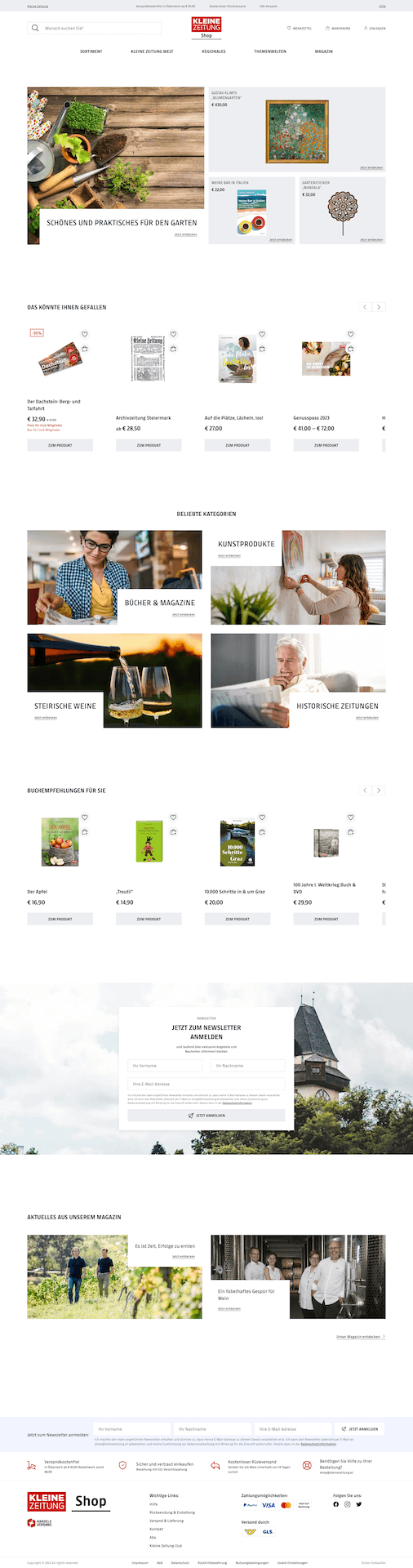 Onlineshop Kleine Zeitung